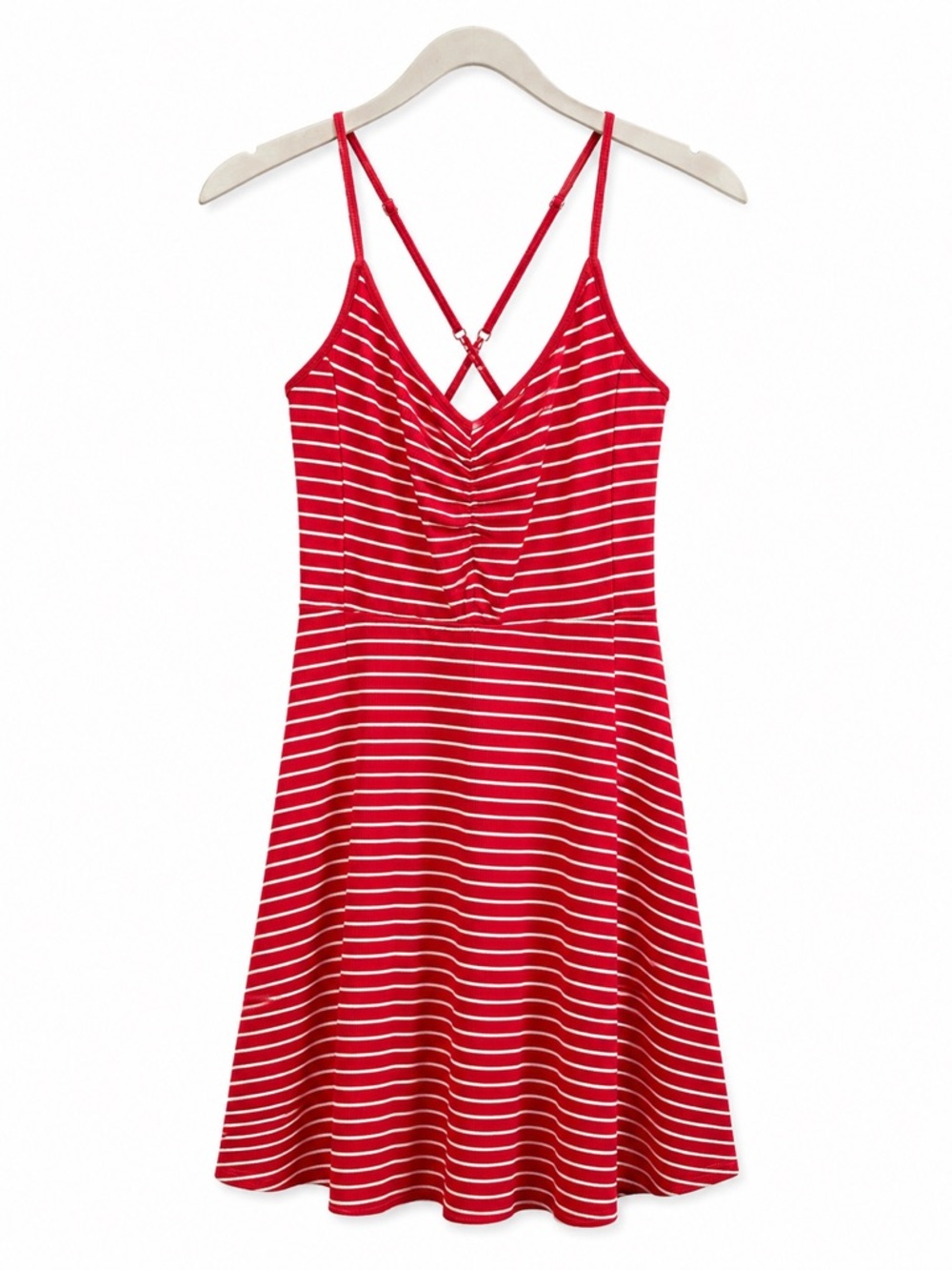 Maurices Red and White Striped Sundress